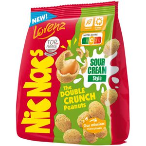 Lorenz Erdnüsse NicNacs mit knuspriger Teighülle, Sour Creme Style, 110g