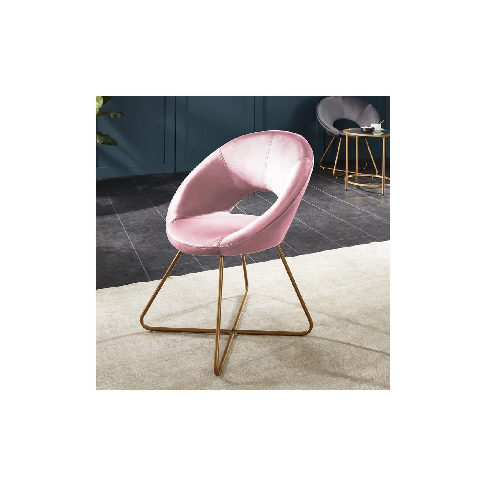 HOME DELUXE Samtstuhl SELESA - Rosa