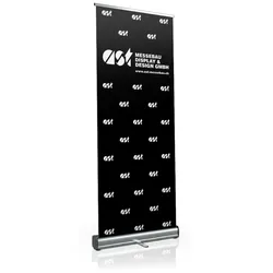Roll-Up Bannerdisplay Budget Roll Komplettsystem inkl. Banner in 85x200 cm