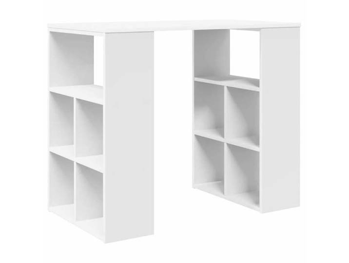Rabais  Bureau d'angle Table d'ordinateur - SOLOMON - Blanc Blanc MDF Moyen Rangement Europ#90943