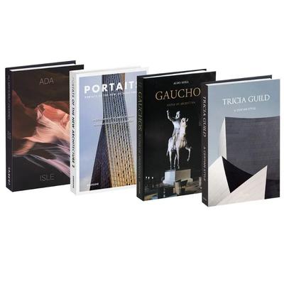 Modern Aesthetic Faux Book Set For Coffee Table & Bookshelf Decor (4pcs) art Portfolio