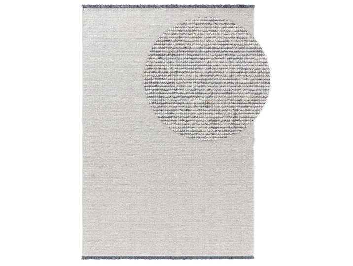 Tapis tissé à plat bleu 250x350