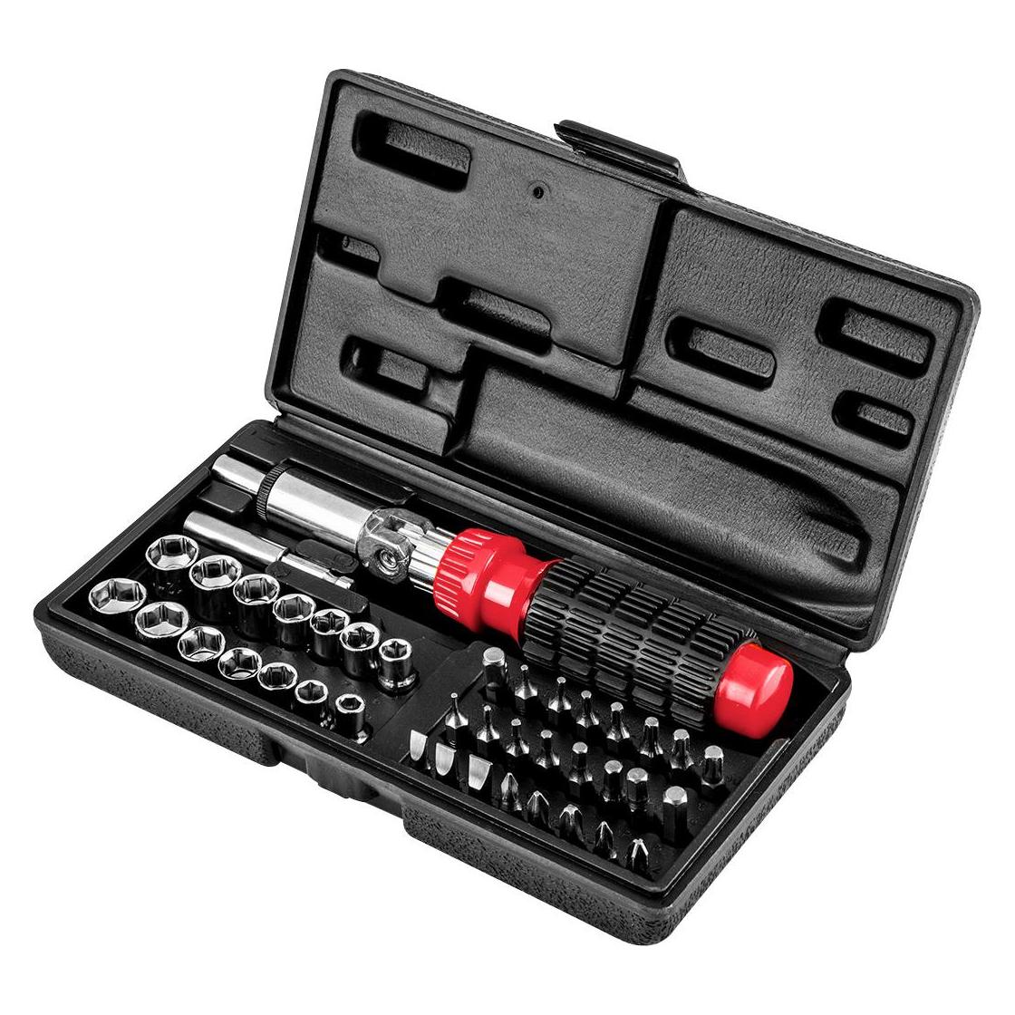 TOP Schraubendreher-Bits und Stecknüsse mit Griff 40-tlg. - 39D386 (4125)