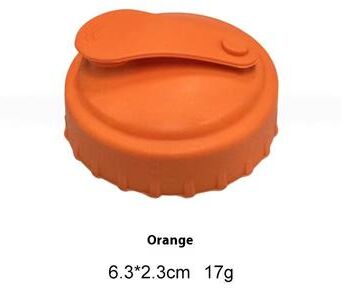 Inspired Finds Best Selling Silicone Lids For Cans, Soda Cans, Cups, Cola Seals, And Beer Bottles Reusable, Easy To Use orange