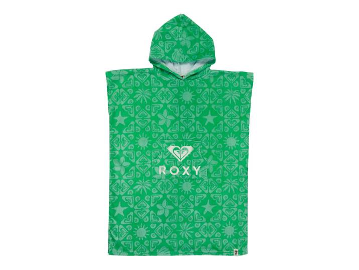 Badeponcho ROXY Rg Stay Magical Printed , grün (katydid hippie hour rg), Obermaterial: 100% Baumwolle., Hausmäntel, Badeponcho
