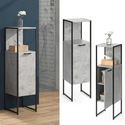 Vicco Badschrank Fyrk Beton Badezimmerschrank Midischrank Badregal 3 Fächer