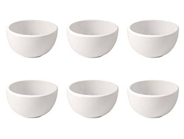 Villeroy & Boch - NewMoon Kaffeeobertasse ohne Henkel, 6 Stück, modern gestaltete Tasse für besonderen Kaffeegenuss, Premium Porzellan, spülmaschinenfest, weiß, Porcelain
