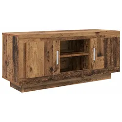 Helloshop26 - Rechteckiger TV-Ständer rustikales Design Wohnzimmer praktischer Stauraum 102 x 35 x 45 cm aus antikem Holz