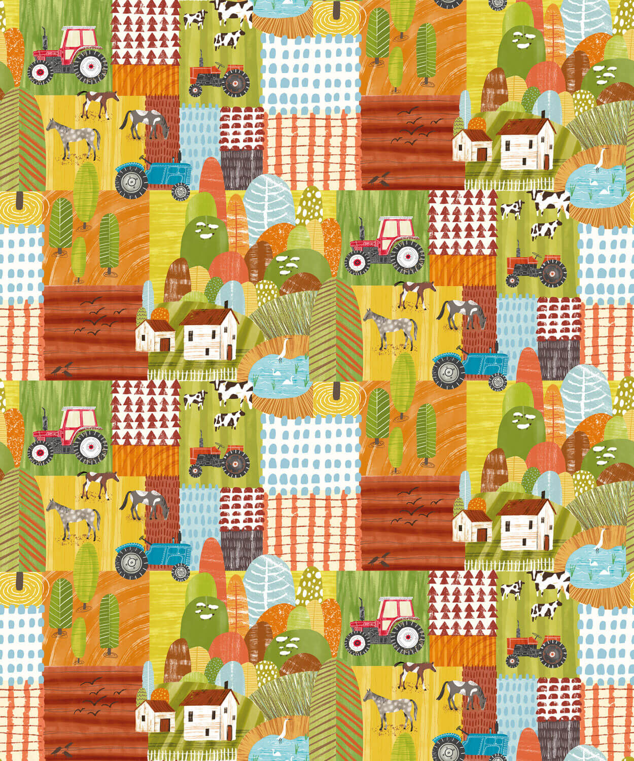 Ohpopsi When I Grow Up - Down On The Farm Orange Crush - WGU50119W   754003210798   Behang