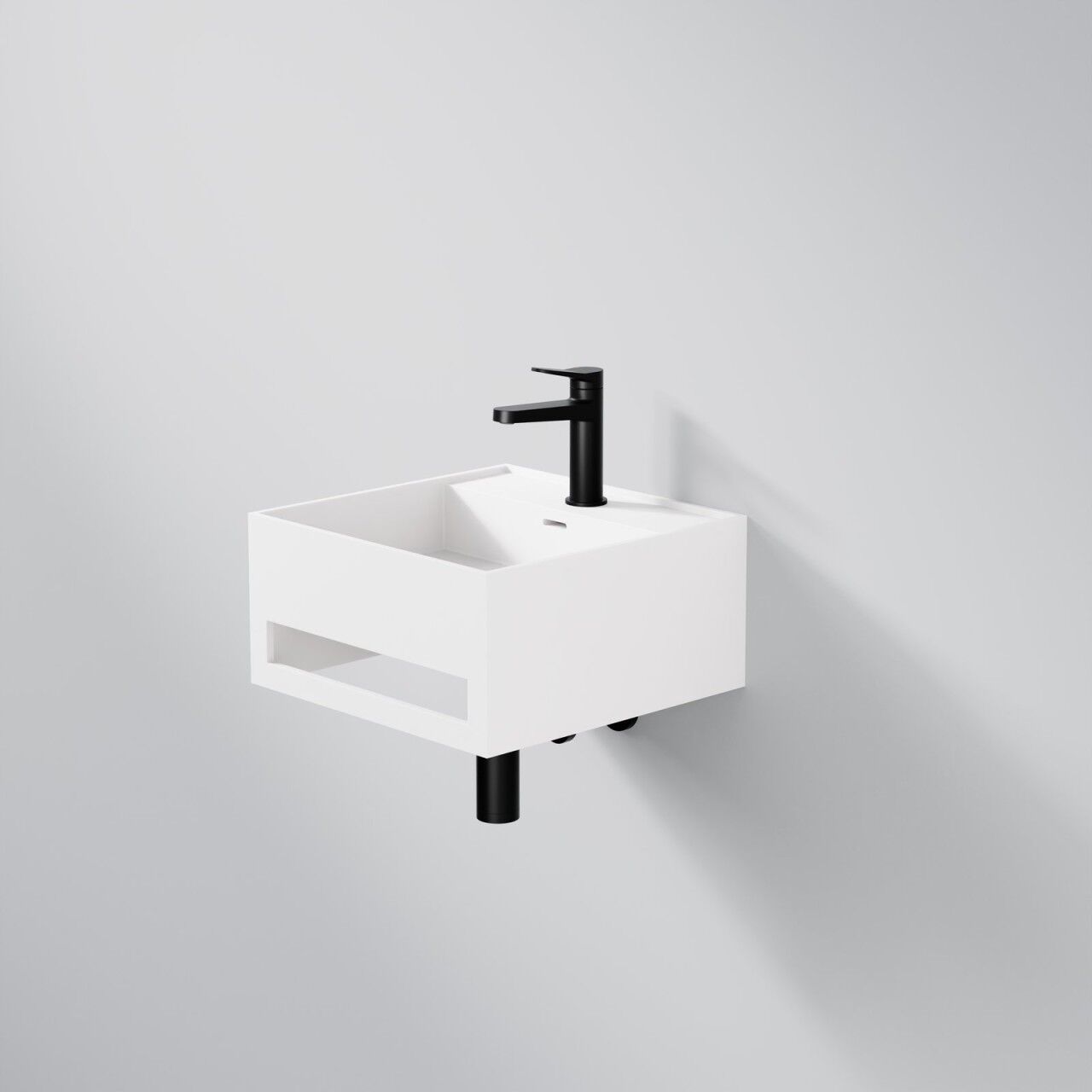 Steinberg Serie 443 Waschtisch Wandwaschtisch aus Mineo Stone, 443 7250 W 443 7250 W