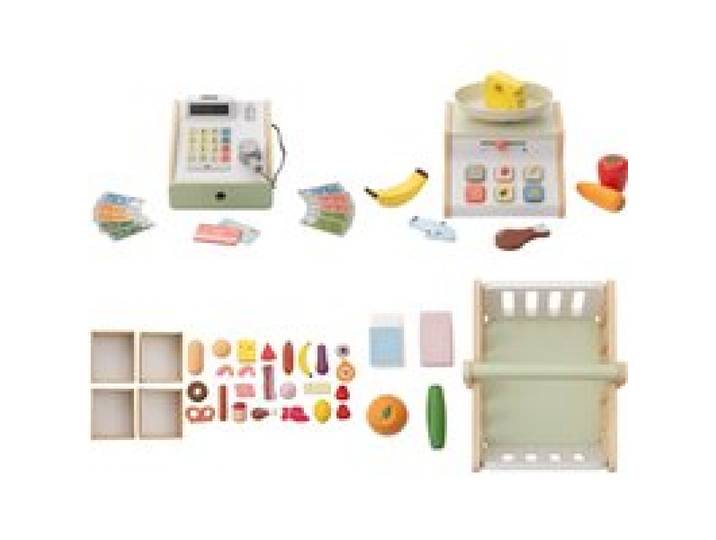 LUPILU® Ensemble caisse enregistreuse / ensemble balance / ensemble caisses de courses / panier d'achat
