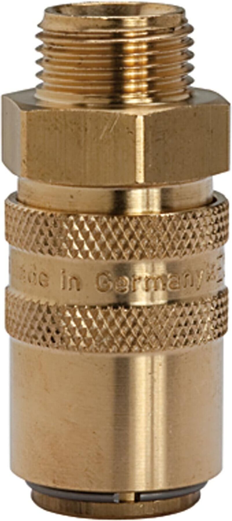 Riegler Temperierkupplung DN 6 mit AG, mit Absperrventil, M14x1,5 gerade (270.21)