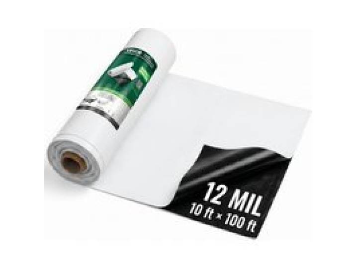VEVOR Polyethylenfolie 3,05x30,48m Gartenfolie 0,3mm Dick Schwarz/Weiß, Kunststoffrolle für Gartenarbeit Abdeckplane Malerplane Abdeckfolie für Kriechkeller Dampfsperre Unkrautbekämpfung