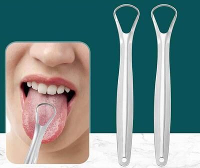Daily Deals Depot Premium Stainless Steel Tongue Scraper & Fresh Breath Tool Portable Reusable Oral Hygiene Tool Premium Stainless Steel Tongue Scraper & Fresh Breath Tool Portable Reusable Oral Hygiene Tool