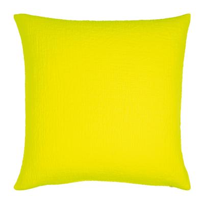 Dekokissen PAD "Fashion", gelb, unifarben, B:50cm L:50cm, Polyester, Dekokissen_Sitzkissen_Kissenhüllen, aus einer italienischen Fashionweberei