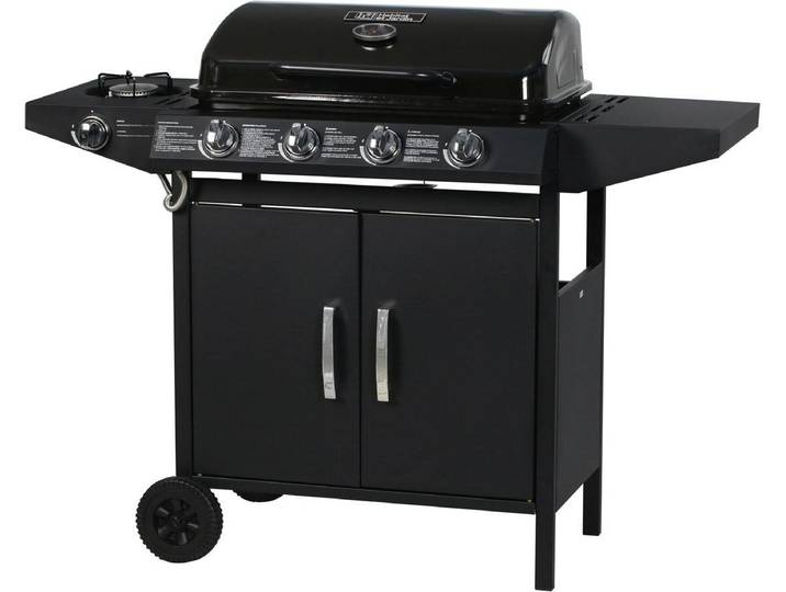 Gasgrill \ Festa 5\ - 5 Brenner davon 1 Seitenbrenner - 12,9 kW- Schwarz
