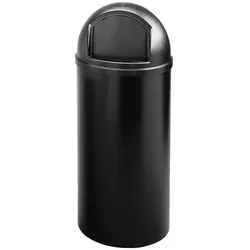 Mülleimer Rubbermaid Marshal Container 56,8 L Schwarz Mülleimer mit Druckdeckel und Beutelhalter, feuerfest