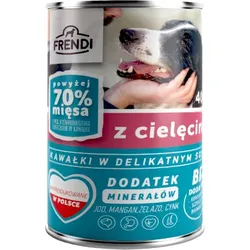 Frendi-Stücke in delikater Sauce mit Kalbfleisch für Hunde 10x400g + 2x400g GRATIS!!!