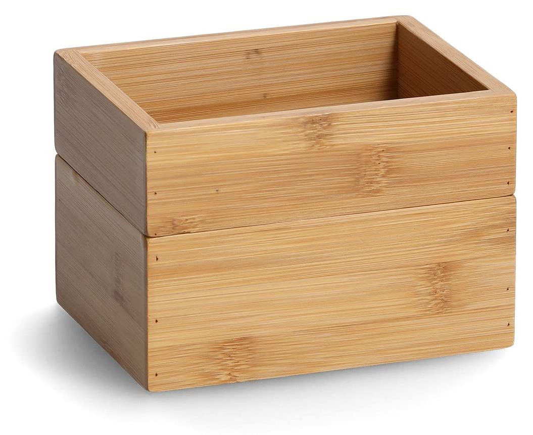 Dripio Stapelbare Opbergboxen van Bamboe, Set van 2