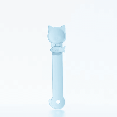 Inspire Curations Mess Free Cat Treat Squeeze Spoon Feeder blue