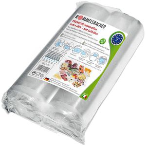 Rommelsbacher Vakuumierbeutel VRS0060, Folienrollen, 20 x 600 cm, 210µm, für Lebensmittel, 2 Rollen