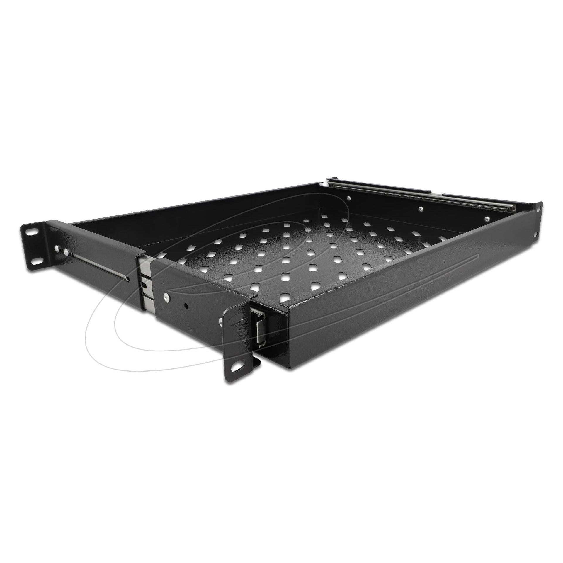Delock 19? Ausziehbare Schublade 1 HE, schwarz (42631)