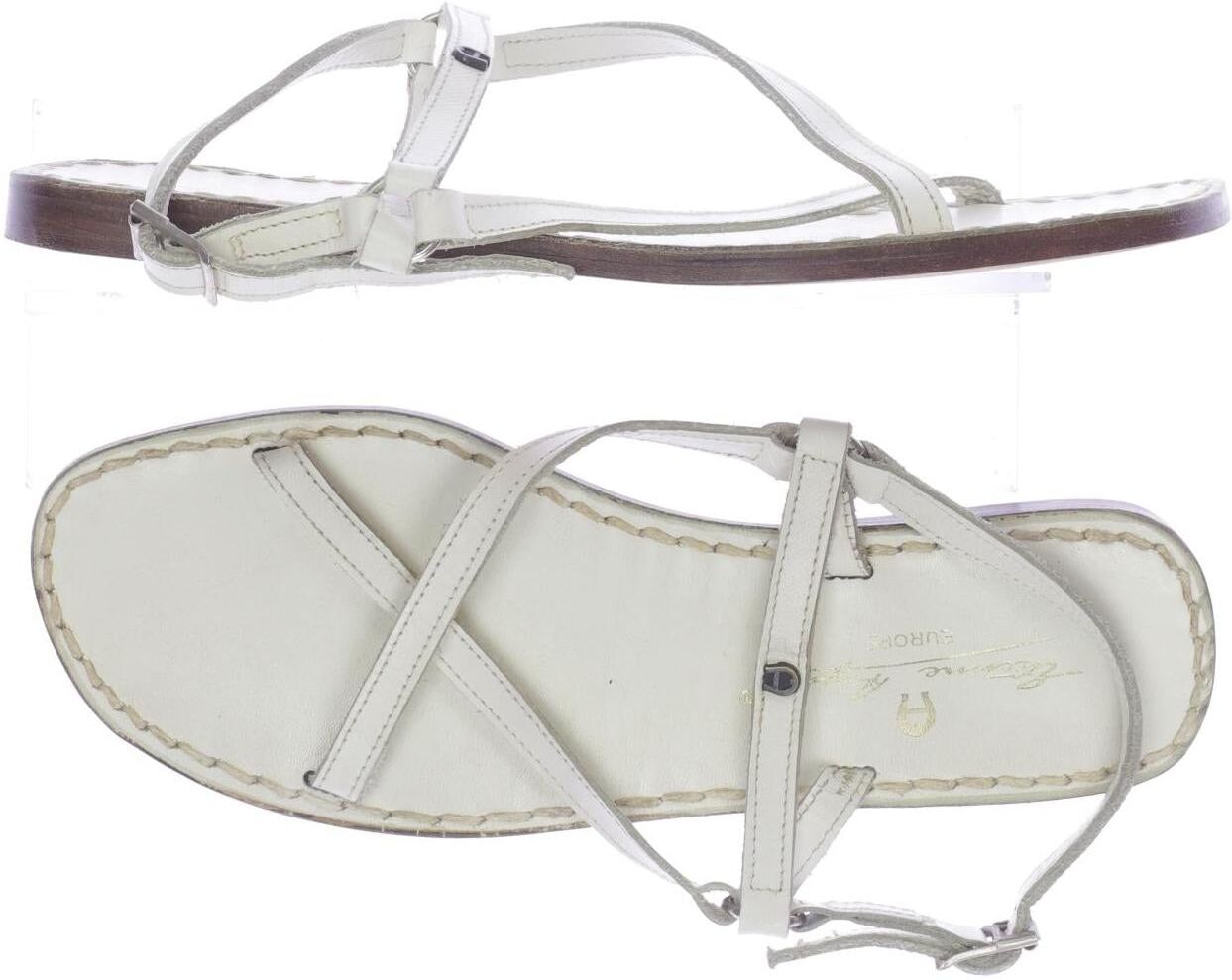 Etienne Aigner deutsch Damen Sandalen, Cremeweiß, Gr. EU 37, kein / Etikett - Second Hand