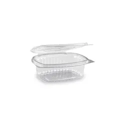 Feinkostbecher (rPET) mit Deckel oval klar 250ml