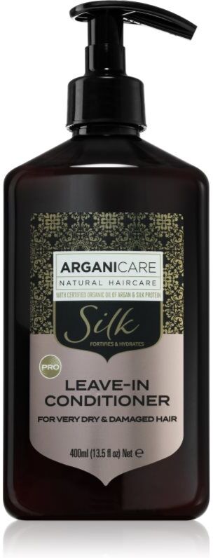 Arganicare Silk Protein Leave-In Conditioner après-shampoing sans rinçage pour cheveux très secs et abîmés 400 ml