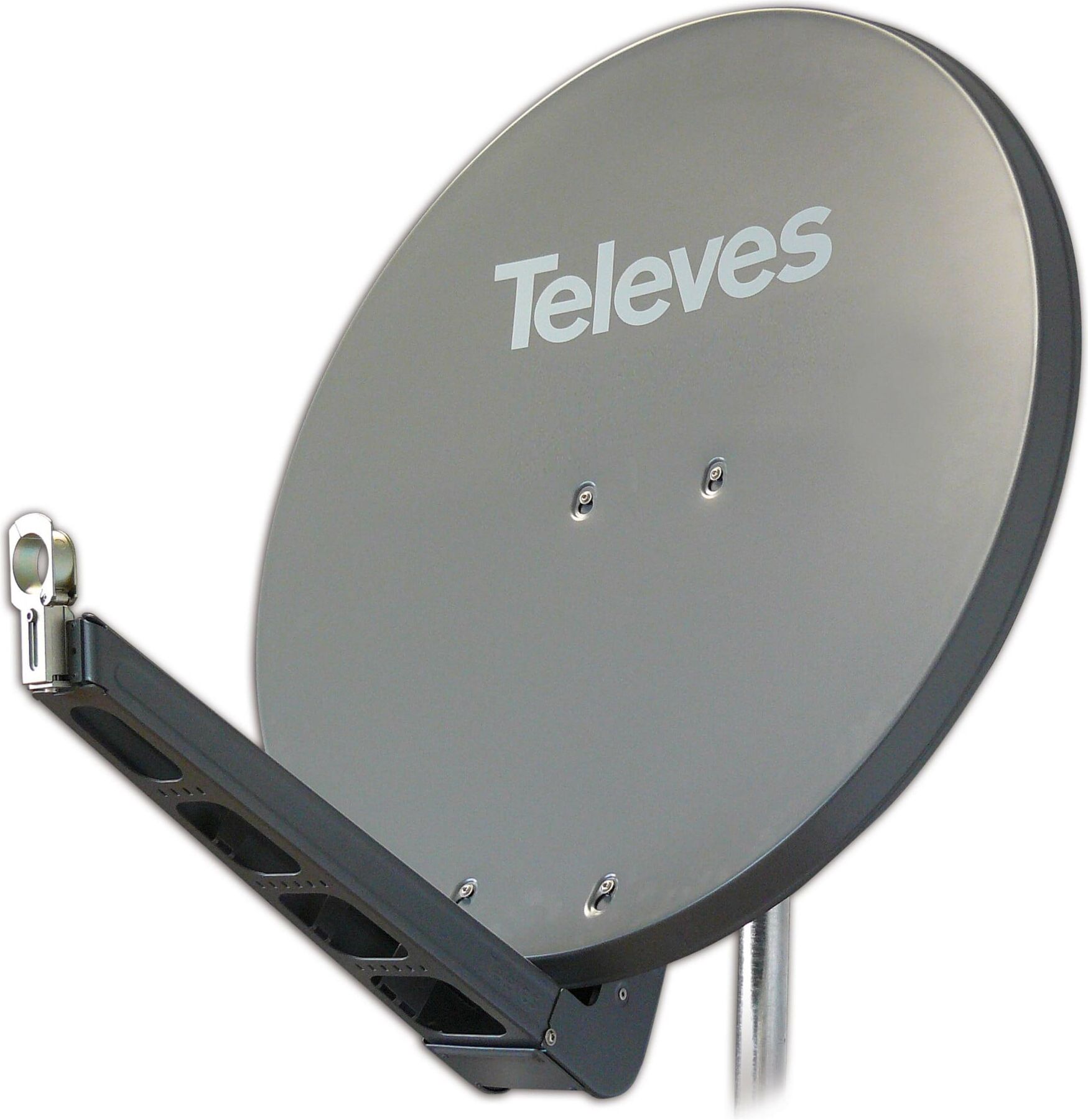 unex Televes S85QSD-G QSD-Line Offset Reflektor 85x95cm Ral7011 für Satellitenempfang, 790302)