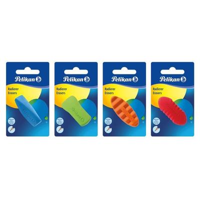Pelikan Designradierer, 4 verschiedene Farben und Formen, farbig sortiert, 1 Stück