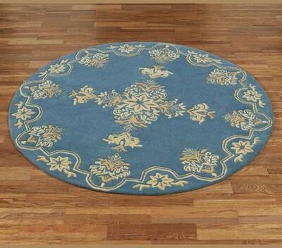Kaleen Rugs Inc - Exclusives "Wilmington Round Rug Steel Blue, 7'9"" Round, Steel Blue"