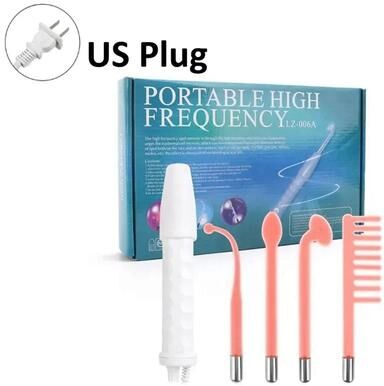 Uplift Essentials 4 In 1 Handheld High Frequency Facial Therapy Wand For Acne Treatment And Skin Tightening us Plug