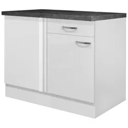 Eckunterschrank Alba Weiß
