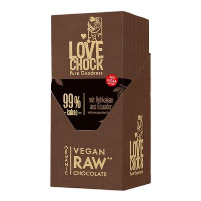 Lovechock Extreme Dark, 99 % Kakao Bio 8x70 g Schokolade