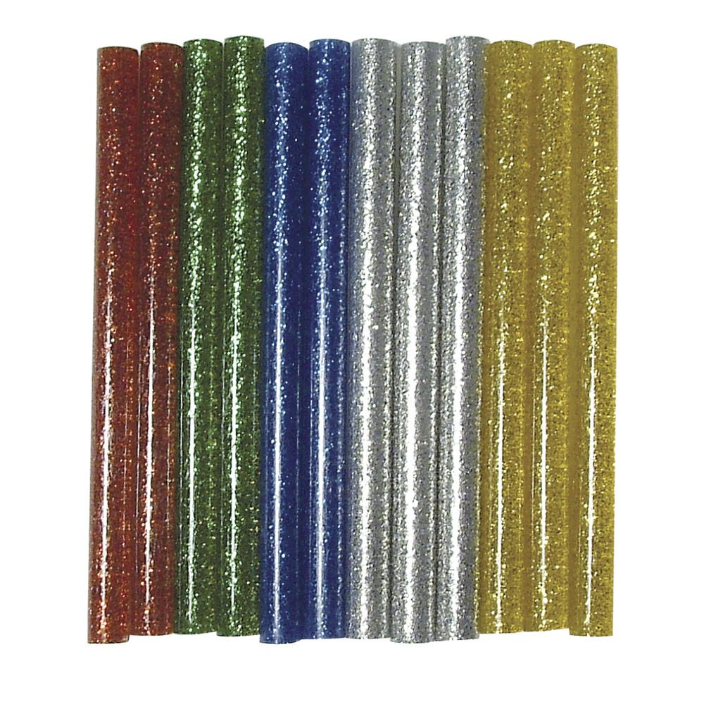 Rayher Heißklebesticks Glitter kupfer, grün, blau, silber, gold 3333649
