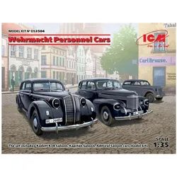 ICM Wehrmacht Personnel Cars(Kadett K38 Salo Kapitan Saloon,Admiral Saloon)