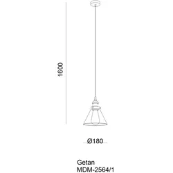 Italux MDM-2564/1 Getan | 60W E27