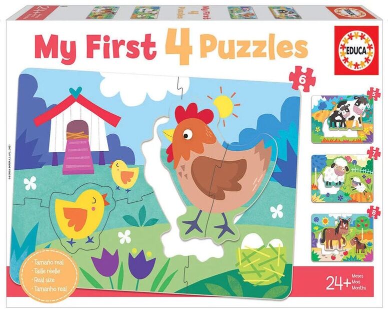 Puzzles Progressifs Mères et Bébés My First Puzzles 5+6+7+8 pcs - Educa