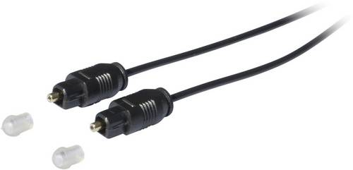 Kash 30L501 Toslink Digital-Audio Anschlusskabel [1x Toslink-Stecker (ODT) - 1x Toslink-Stecker (ODT)] 1.00m Schwarz vergoldete