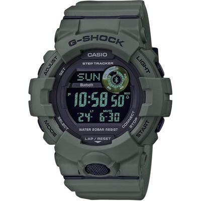 Smartwatch CASIO G-SHOCK "GBD-800", grün (olivgrün, schwarz, dunkelgrün), Smartwatches, Herren, Smartwatch, Quarzuhr,Armbanduhr,Herrenuhr,Schrittzähler,bis 20bar wasserd.digital