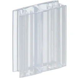 100 Verbindungselement Doppelgrip, 25 x 22 mm, 100 Stück, Kunststoff, transparent