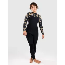 Roxy 4/3 Swell Natural Back Zip Primaloft Neoprenanzug black floral Gr. XXS
