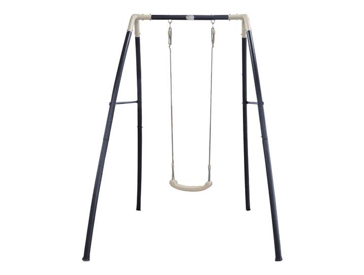 P & B Schaukel Single Metal axi, Anthrazit, Metall, Kunststoff, 140x217x210 cm, Fsc, EN 71, witterungsbeständig, einfache Handhabung und Montage, Freizeit & Co, Gartenspielzeug, Schaukeln