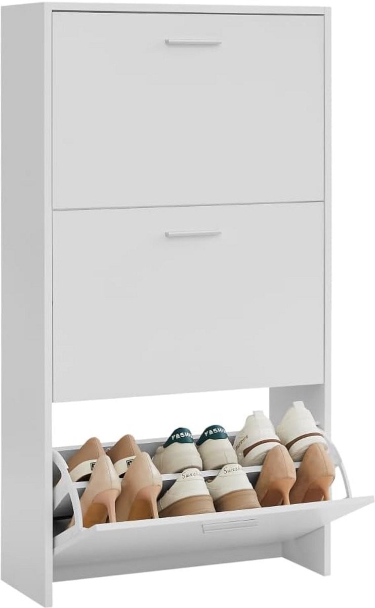 Moderne houten schoenenkast voor de hal