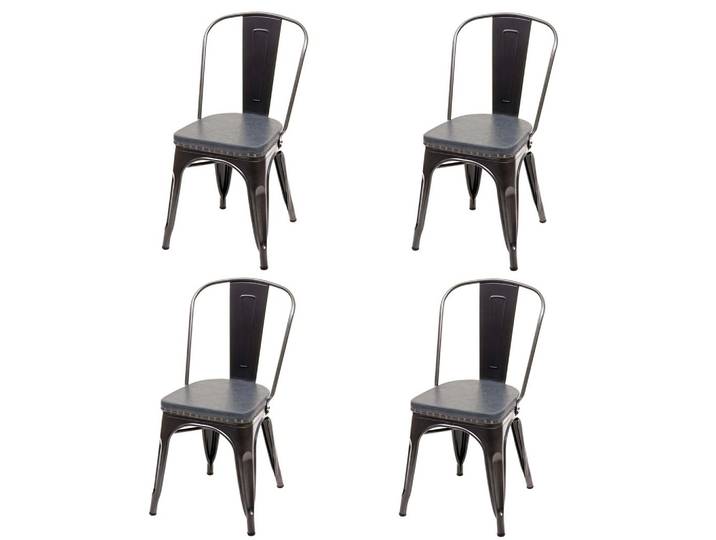 ESSZIMMERSTUHL H10E Grau 4er-Set