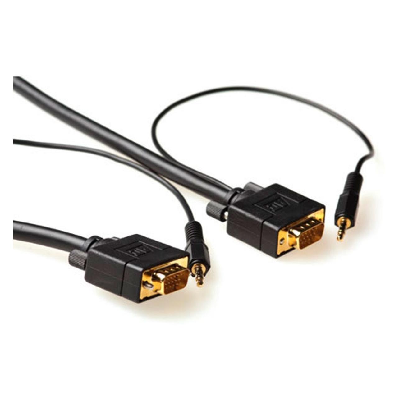 ACT AK4993 7m VGA (D-Sub) + 3.5mm VGA (D-Sub) + 3.5mm Schwarz Videokabel-Adapter (7 m) (AK4993)