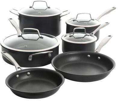 Kenmore Pro Nonstick Aluminum Cookware 10 Piece Set in Midnight