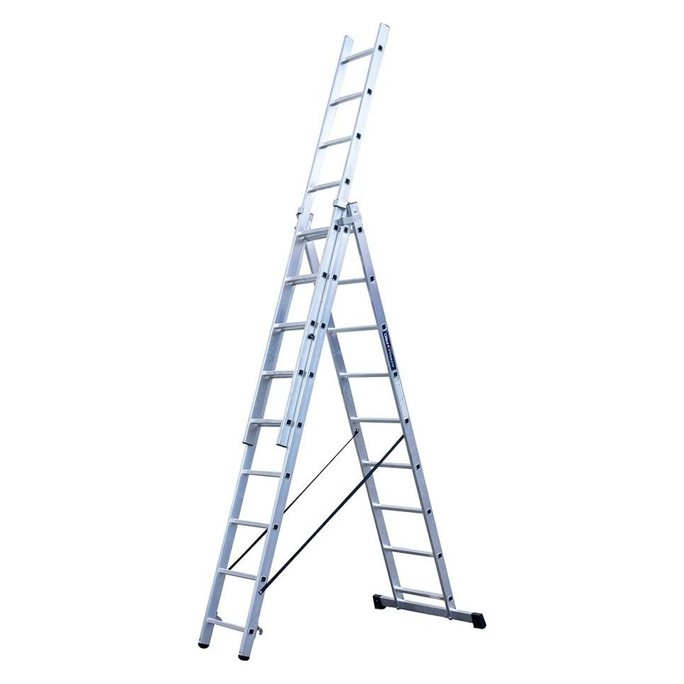EDM Transformable aluminum ladder 3 x 9 steps (95 cm) (34789081)