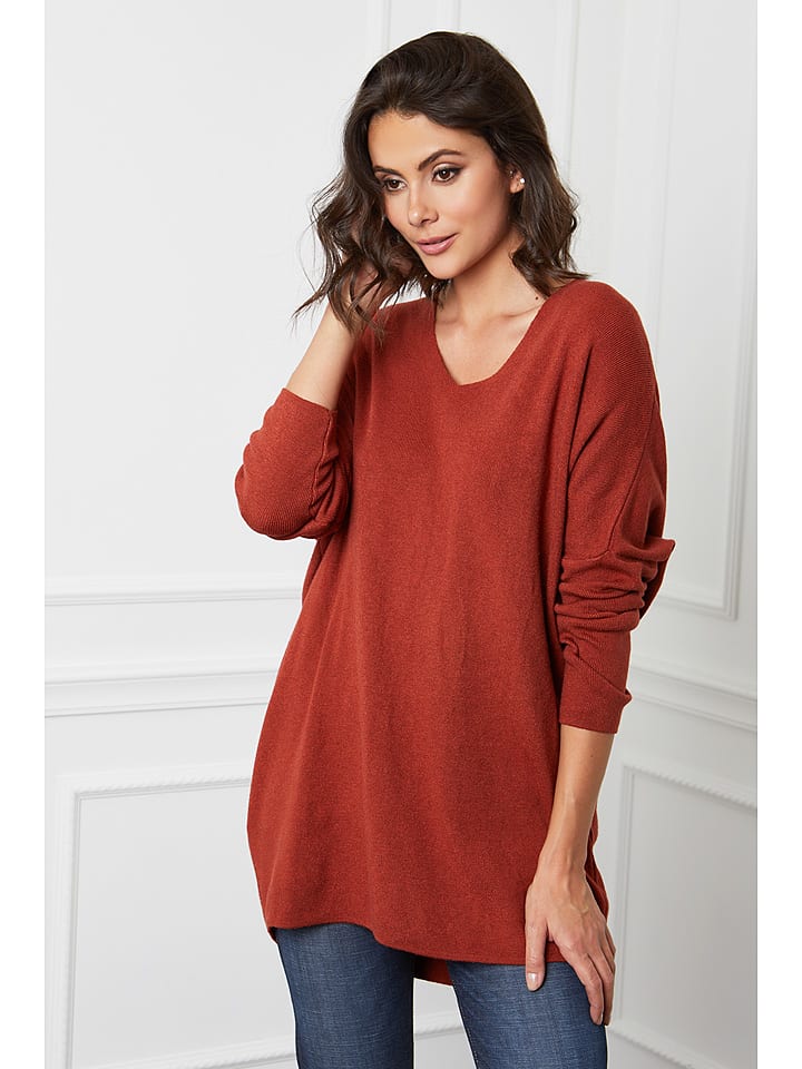 Joséfine Pullover "Beder" in Rotbraun - S